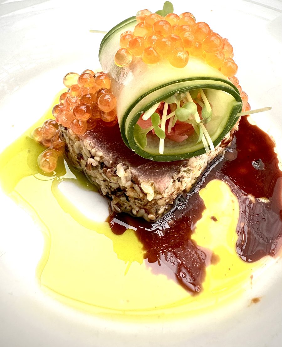 Thunfisch mit Forellenkaviar